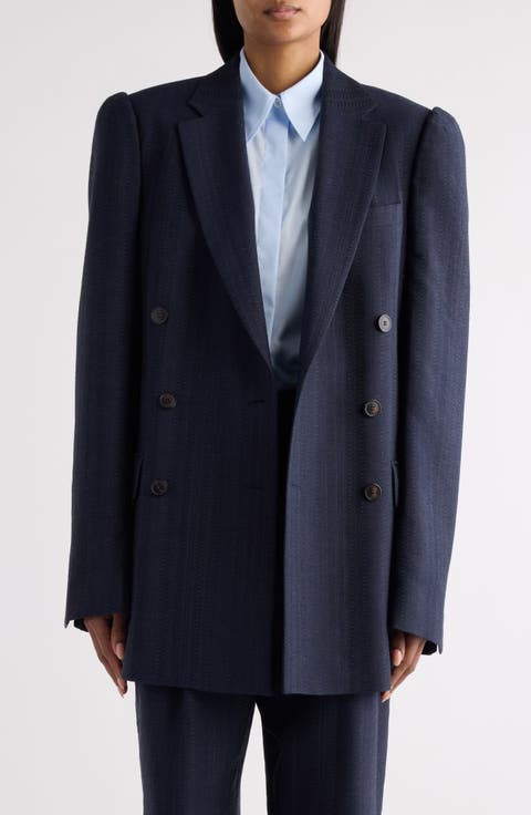 Bafy Double Breasted Stripe Jacquard Blazer