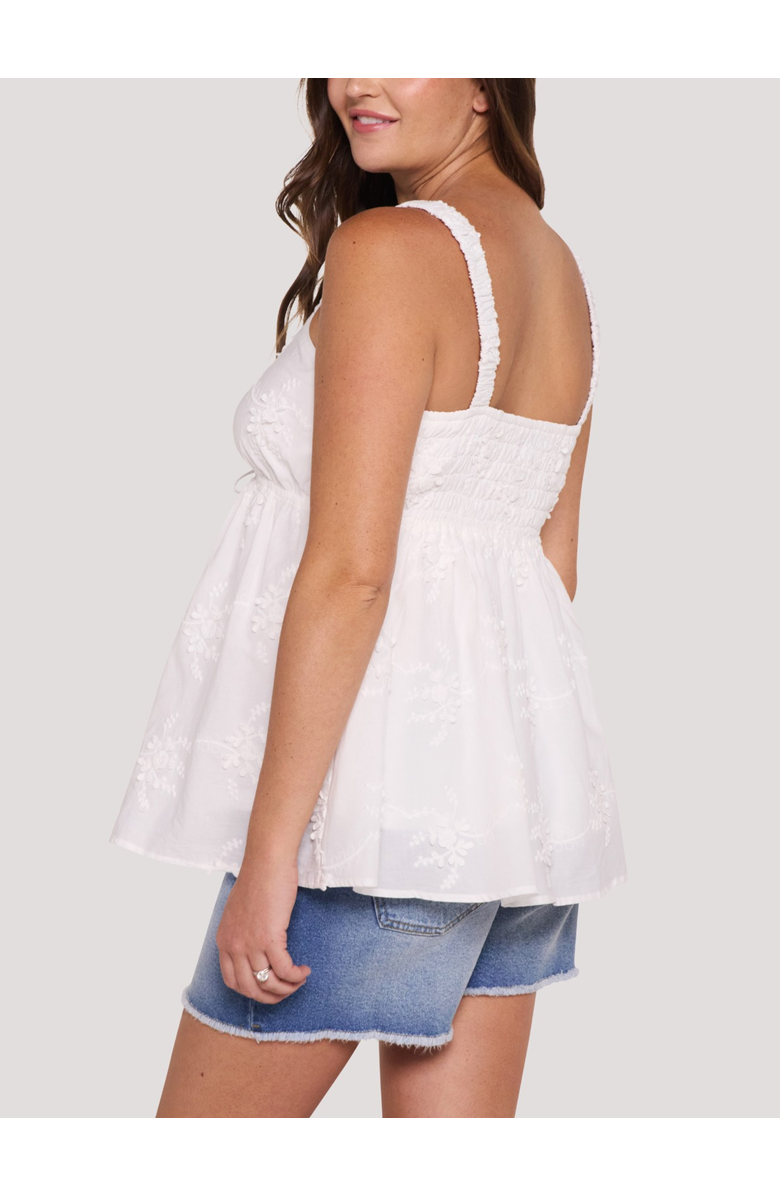 MOTHERHOOD MATERNITY Scrunch Strap Woven Cami, Alternate, color, White Eyelet