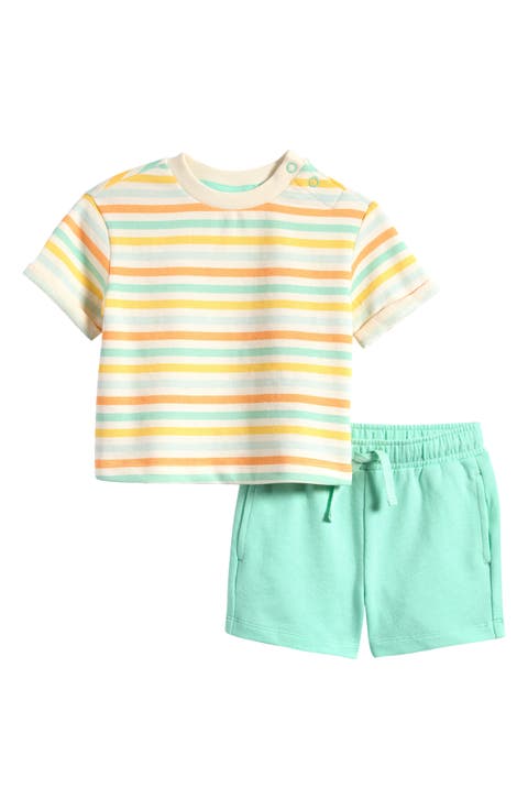 Print Cotton T-Shirt & Shorts Set (Baby)