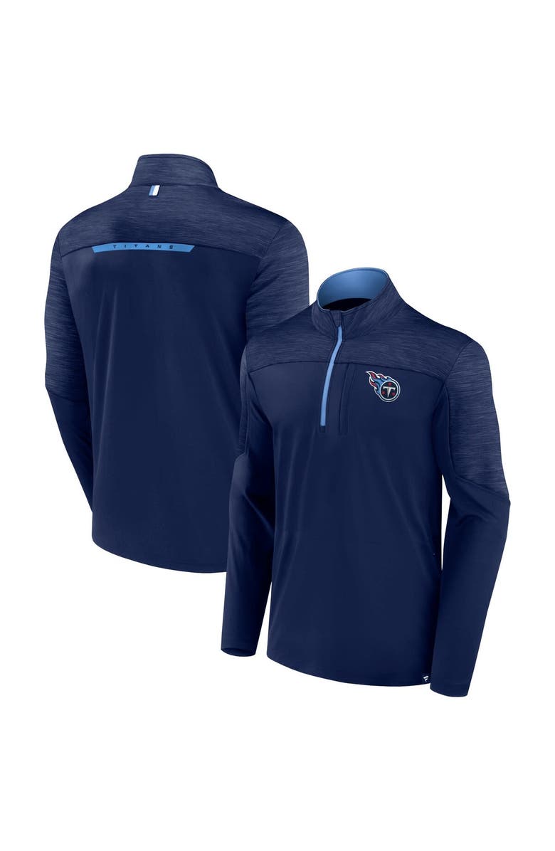 FANATICS Men's Fanatics Branded Navy Tennessee Titans Defender Half-Zip Top, Alternate, color, 