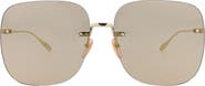 Gucci 65mm Novelty Square Sunglasses