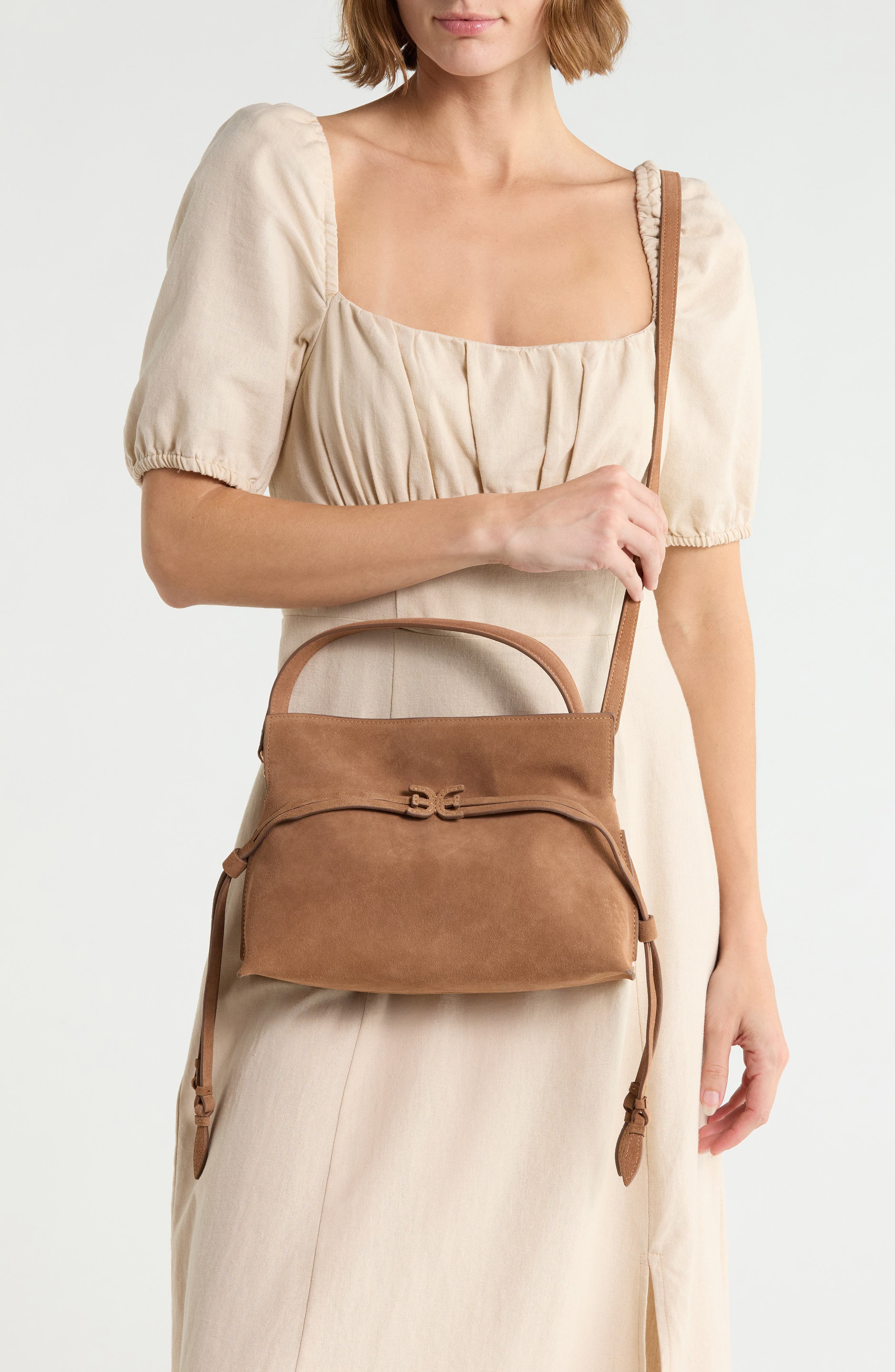 Poppy Small Drawstring Tote Bag, Alternate, color, TAN