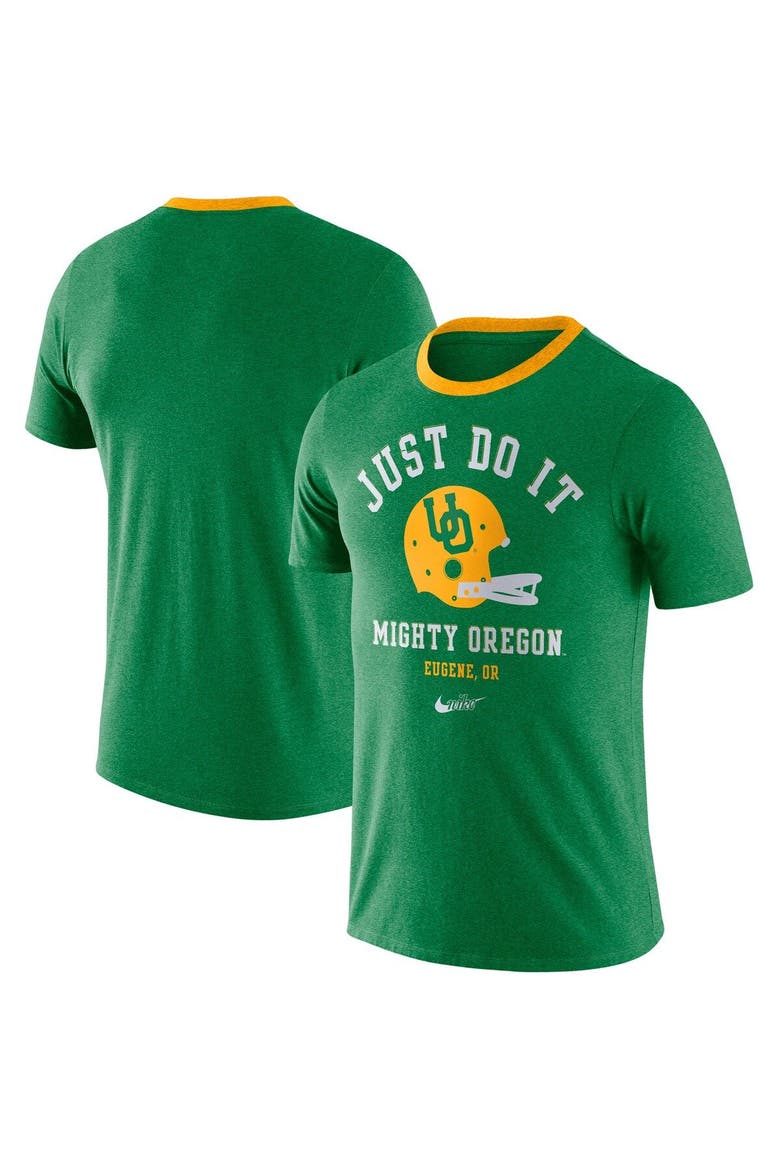 Men's Nike Green Oregon Ducks Vault Helmet Tri-Blend T-Shirt, Main, color, Green
