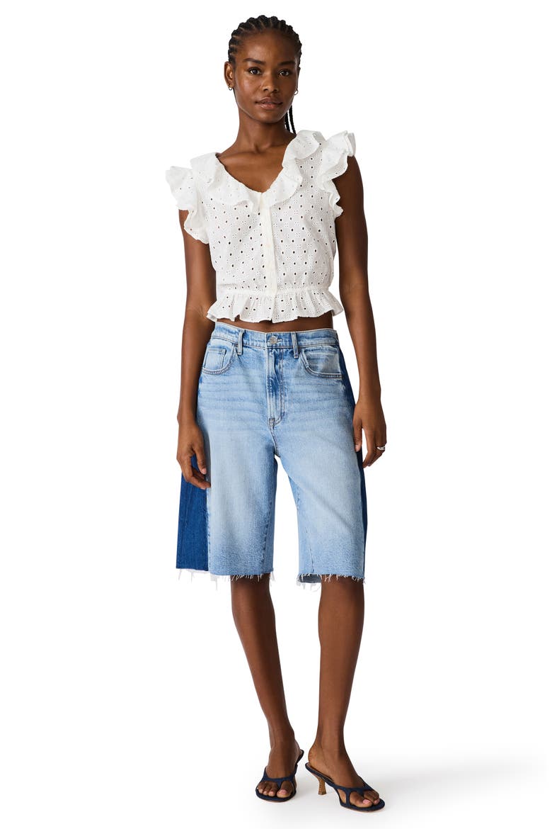 Mayra Cotton Eyelet Top, Alternate, color, WHITE