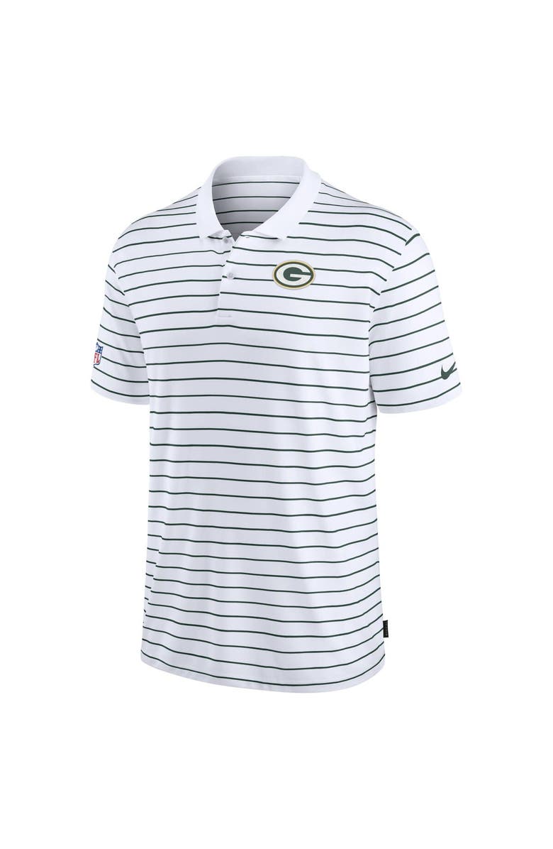Nike Men's Nike White Green Bay Packers Sideline Lock Up Victory Performance Polo, Alternate, color, 