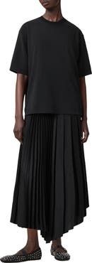 AllSaints Jax Short Sleeve Top & Pleated Sleeveless Dress