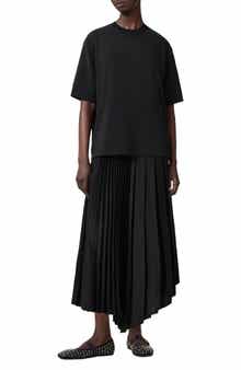 AllSaints Jax Short Sleeve Top & Pleated Sleeveless Dress