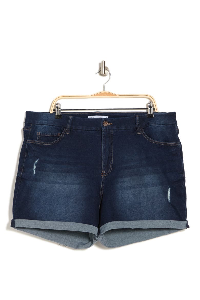 Denim Shorts, Main, color, S2651-DARK