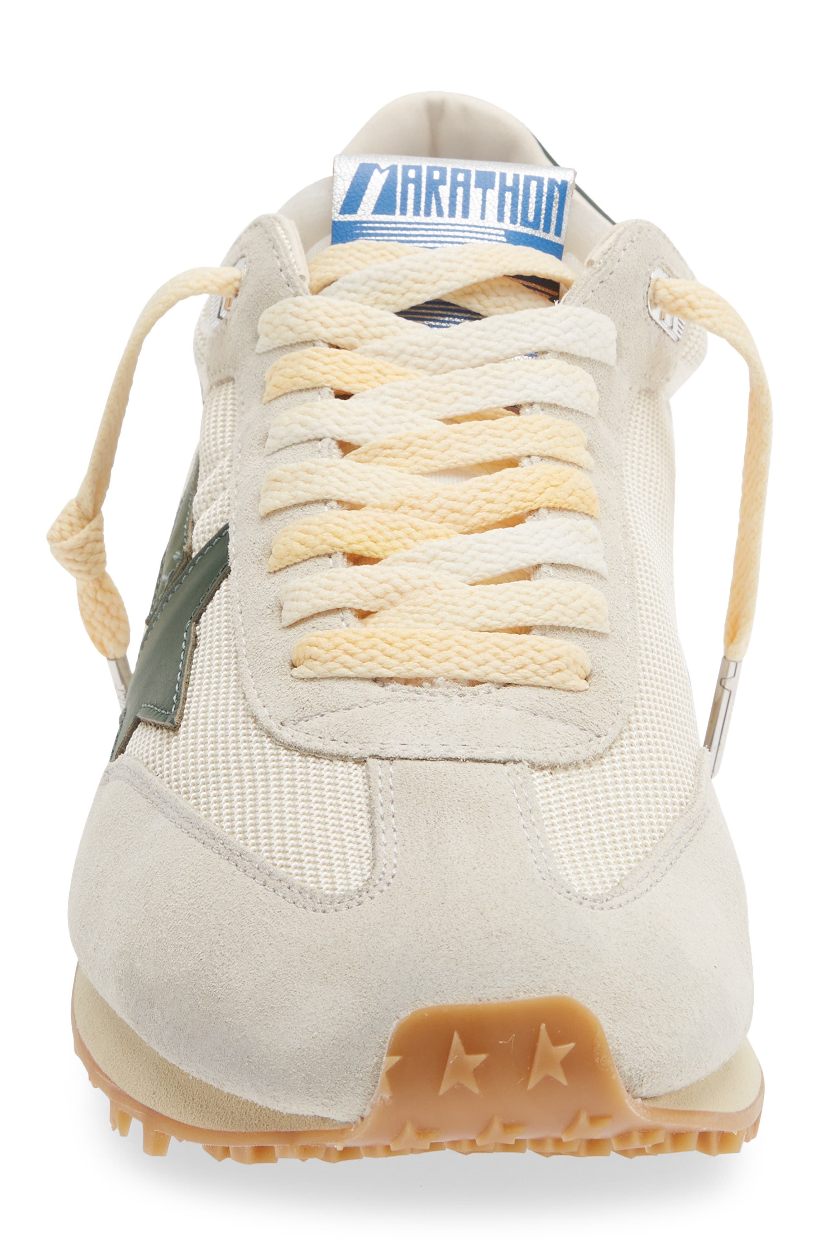 Running Marathon Sneaker, Alternate, color, BEIGE/ GREY/ GREEN