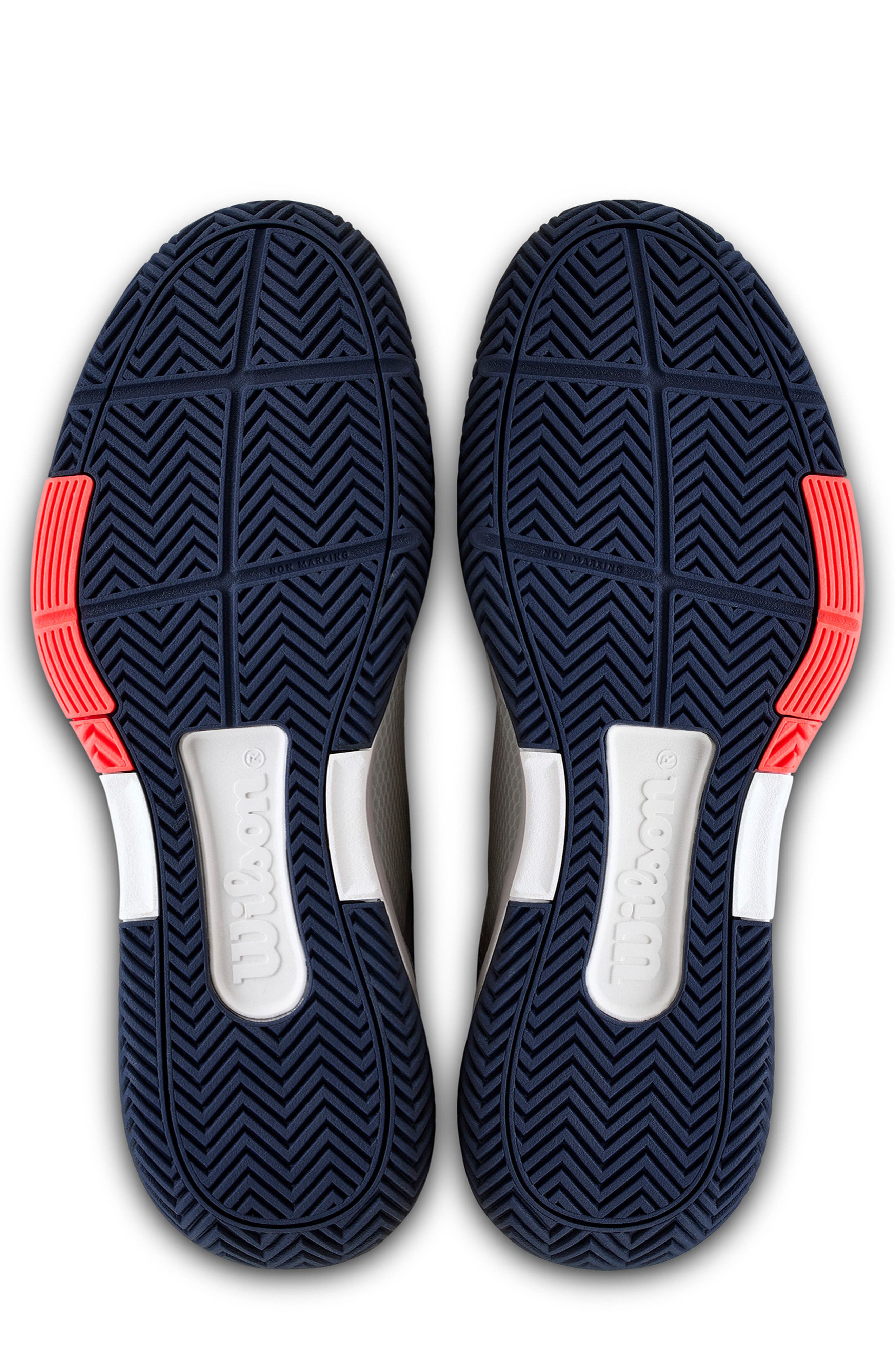 CourtGlide Tennis Shoe, Alternate, color, GRAY DAWN/BAY/FIERY CORAL