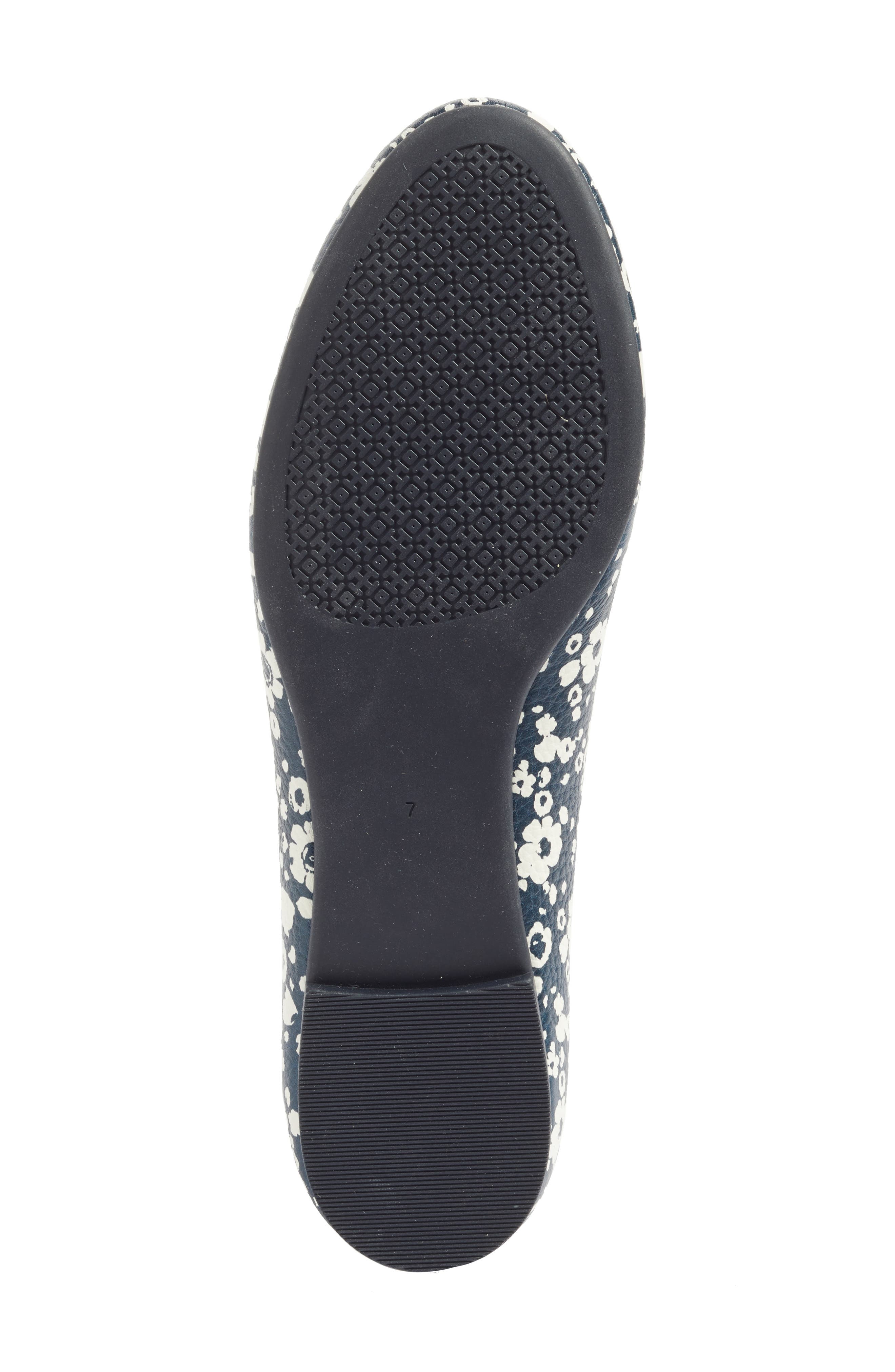 Claire Ballerina Flat, Alternate, color, TORY NAVY/ NEW IVORY