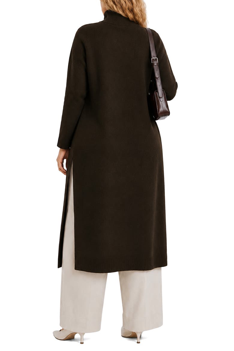 Brenda Turtleneck Maxi Dress, Alternate, color, JAVA