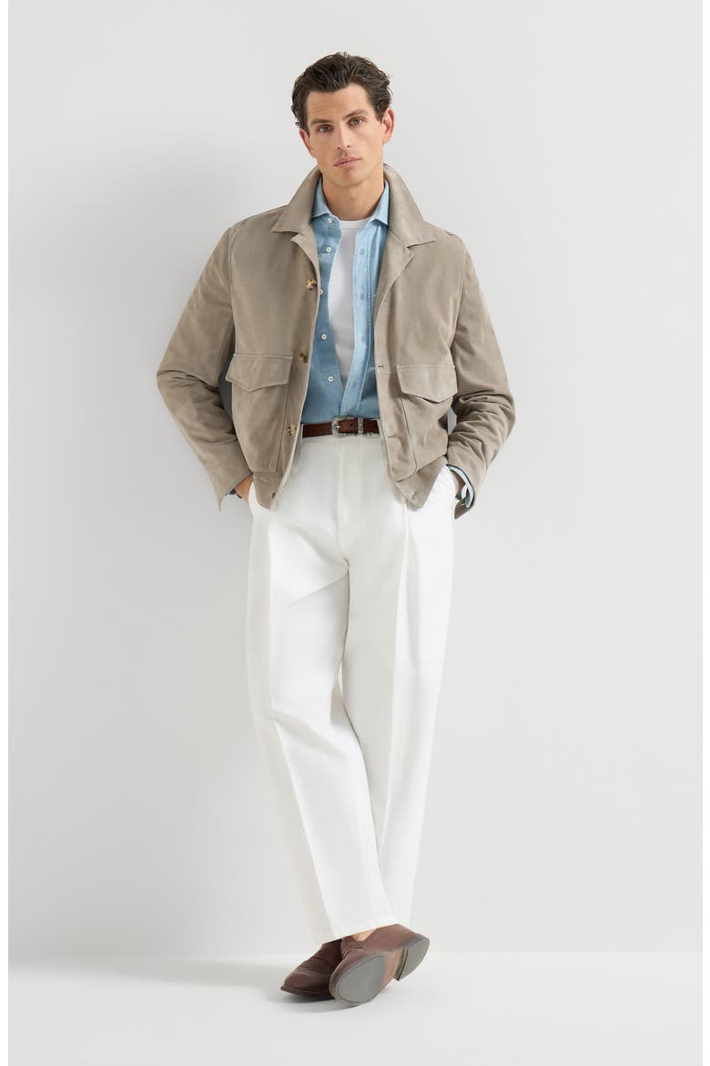 Suede jacket, Alternate, color, Khaki