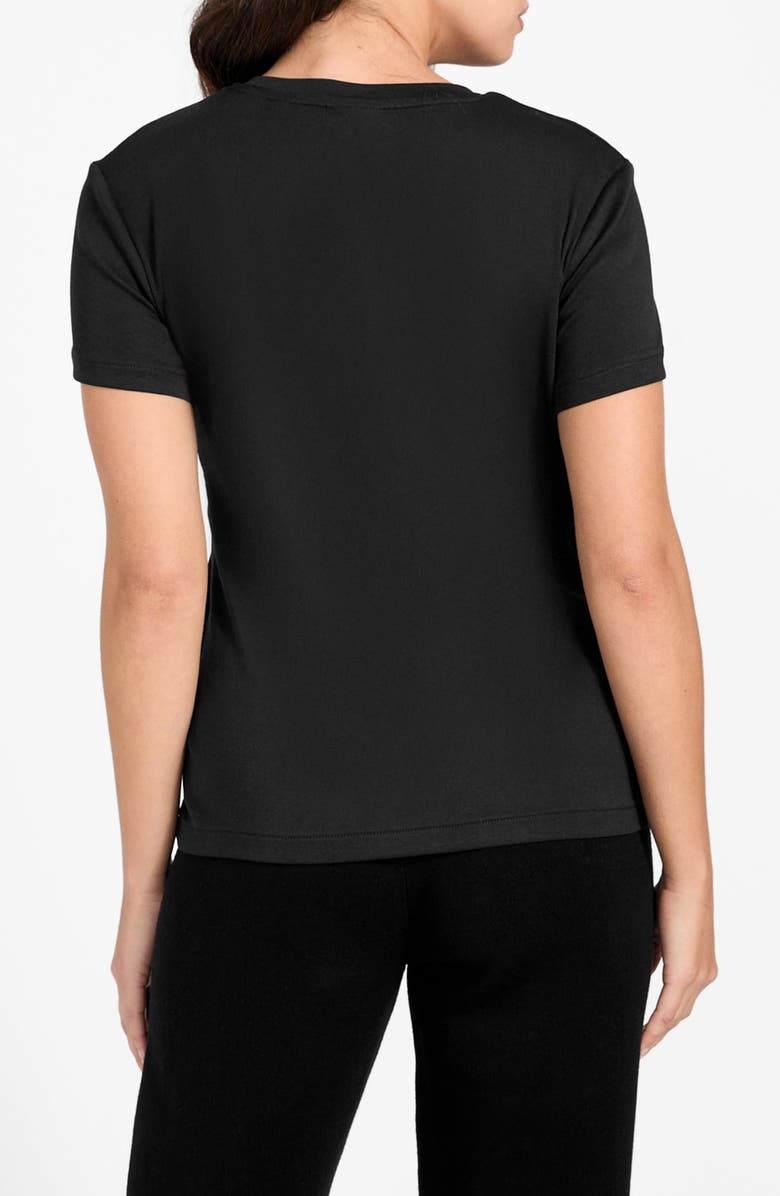 GUESS Arabella Graphic Print Organic Cotton Blend T-Shirt, Alternate, color, Black-Black