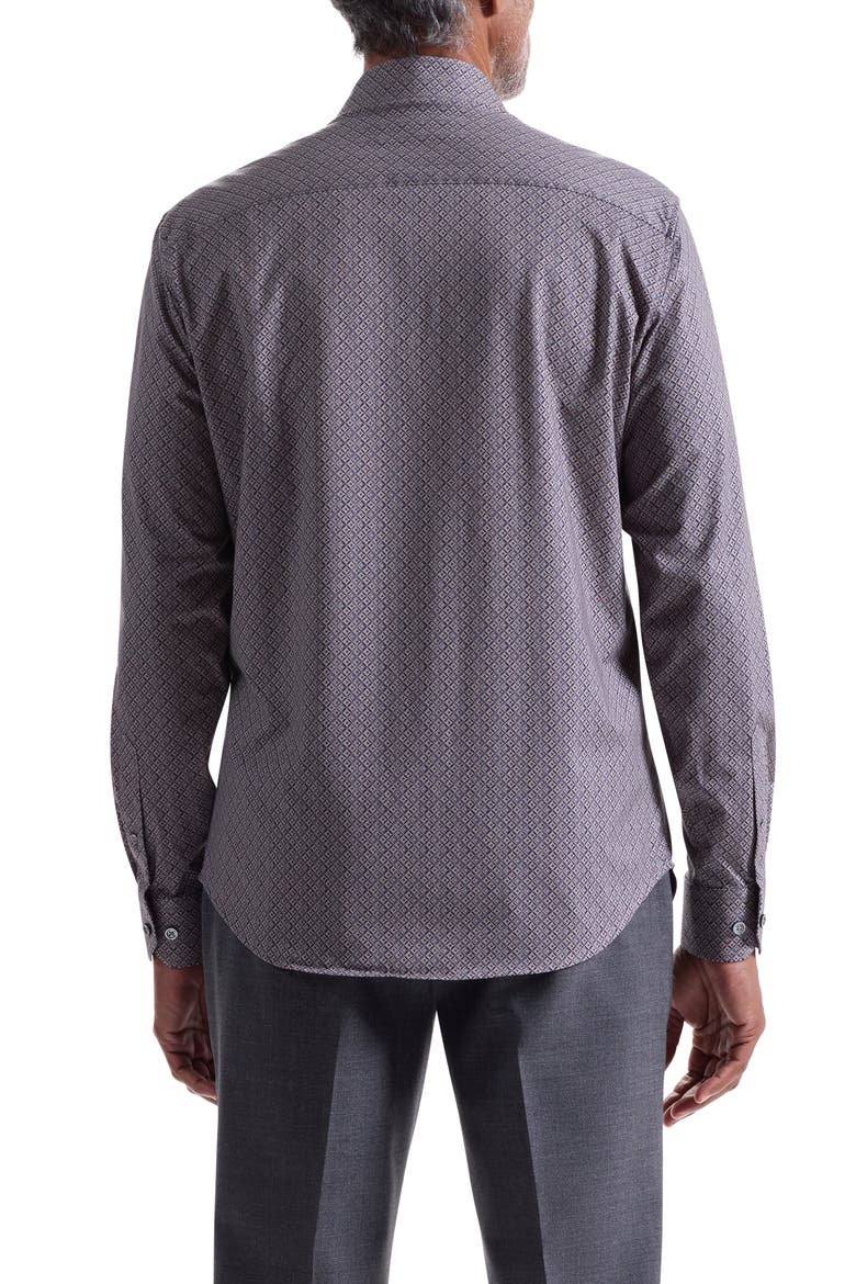 James OoohCotton® Geo Print Button-Up Shirt, Alternate, color, WOOD ROSE