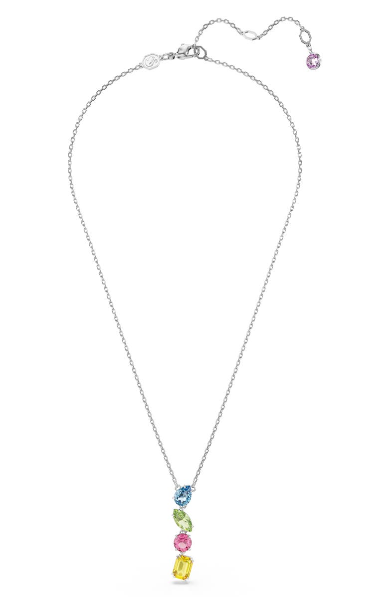 Swarovski Gema Crystal Pendant Necklace, Main, color, Multicolored