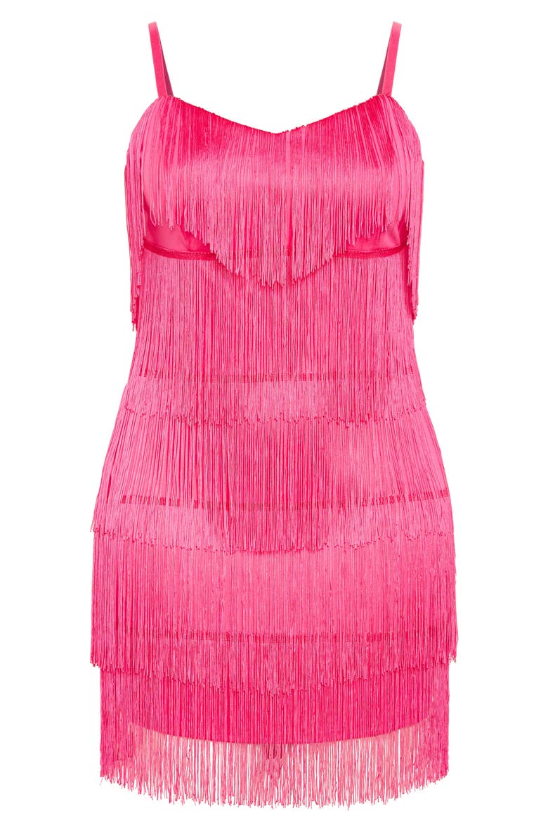 Jazlyn Tiered Minidress, Alternate, color, PINK