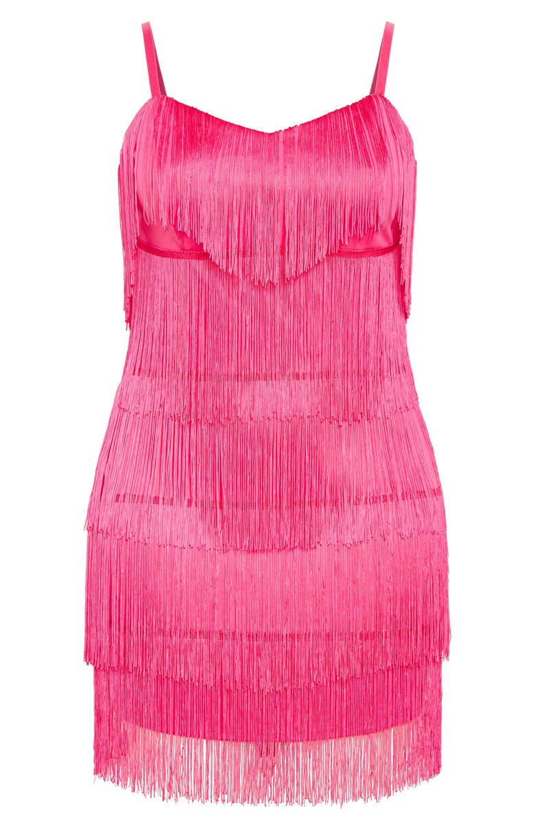 City Chic Jazlyn Tiered Minidress, Alternate, color, Pink
