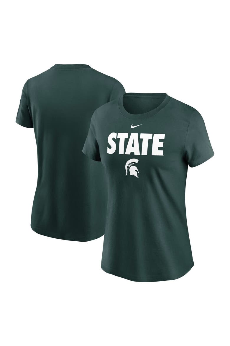 Women's Nike Green Michigan State Spartans Local Ultimate Chant T-Shirt, Alternate, color, Green
