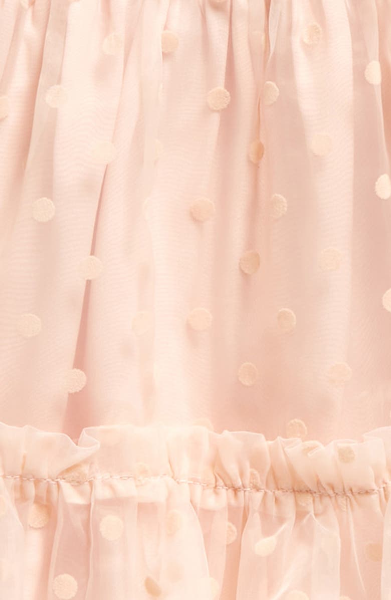 Nordstrom Polka Dot Puff Sleeve Tiered Party Dress & Bloomers Set, Alternate, color, 