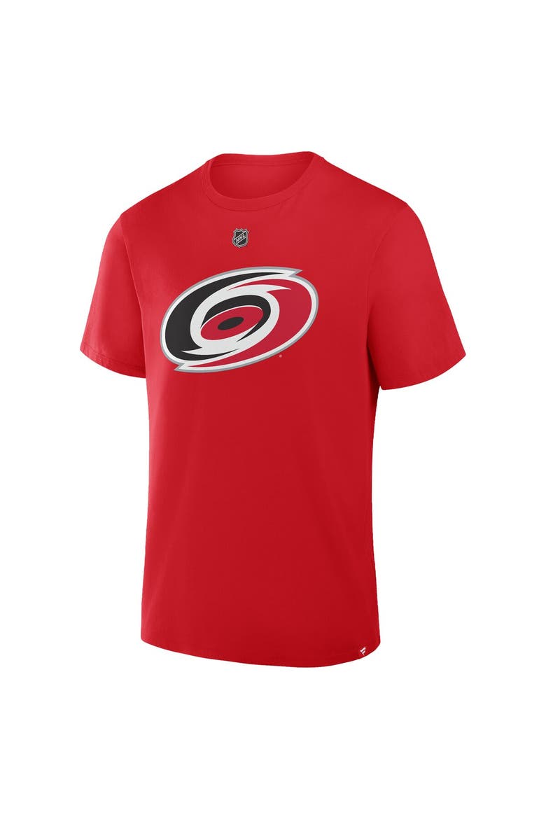 Men's Fanatics Andrei Svechnikov Red Carolina Hurricanes Authentic Stack Name & Number T-Shirt, Alternate, color, Red
