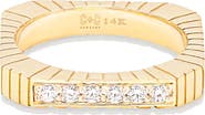 Campbell + Charlotte Spark Etched Stacking Band Ring