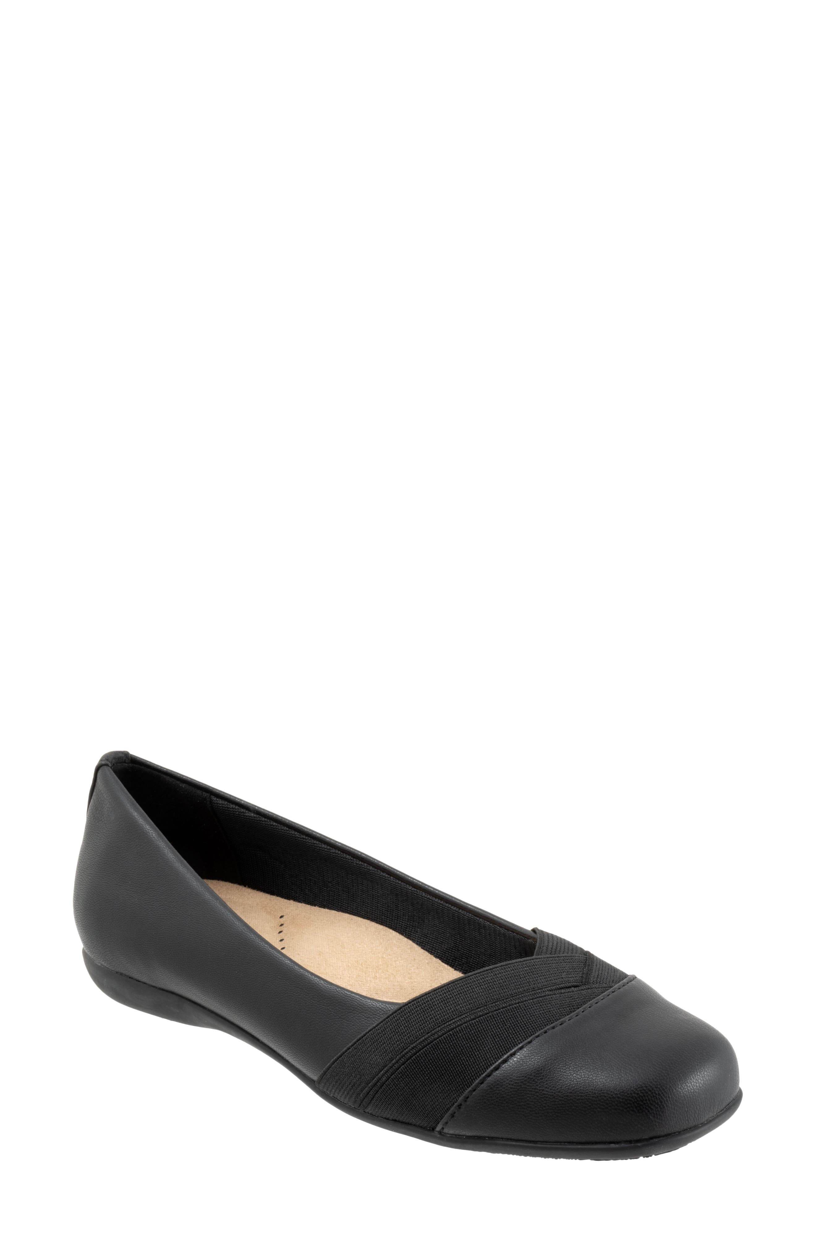Trotters Stella Flat, Main, color, Black