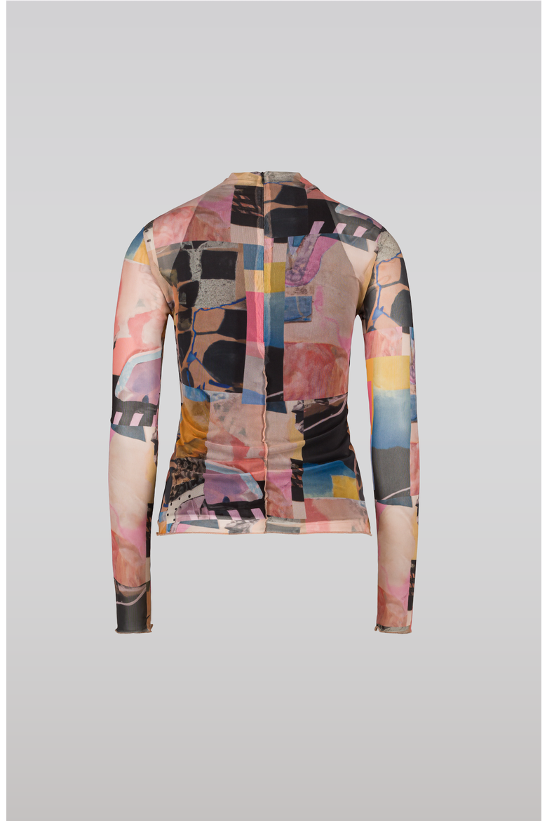 Collage Mesh Top, Alternate, color, Blush Pink / Multicolor