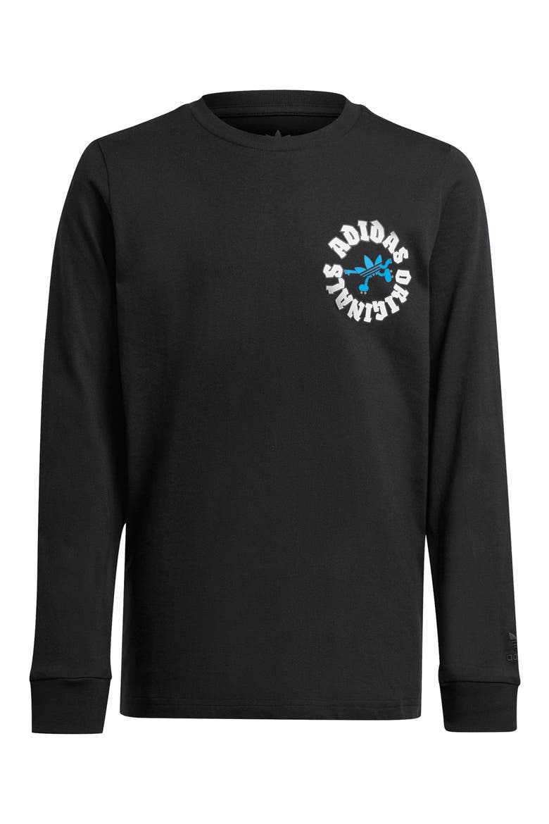 Kids' Long Sleeve Graphic T-Shirt, Main, color, BLACK