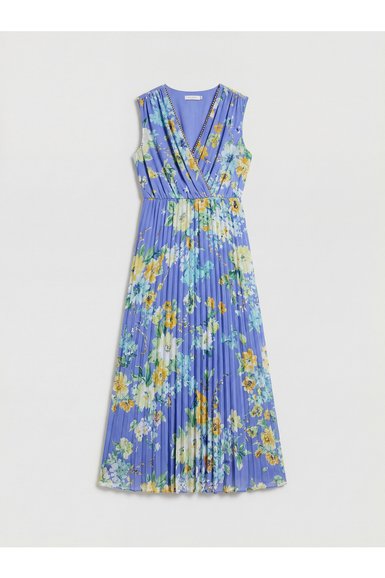 Petite Occasion Wrap Maxi Dress, Alternate, color, Blue