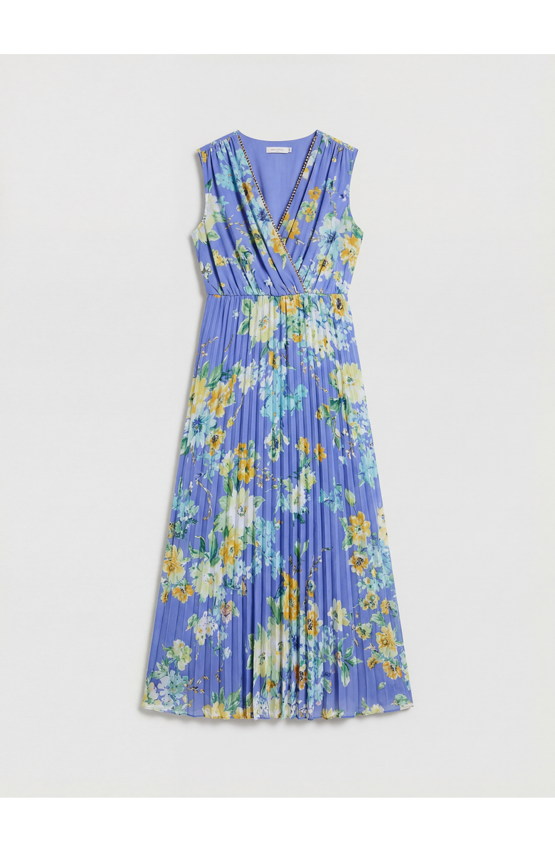 Oasis Petite Occasion Wrap Maxi Dress, Alternate, color, Blue