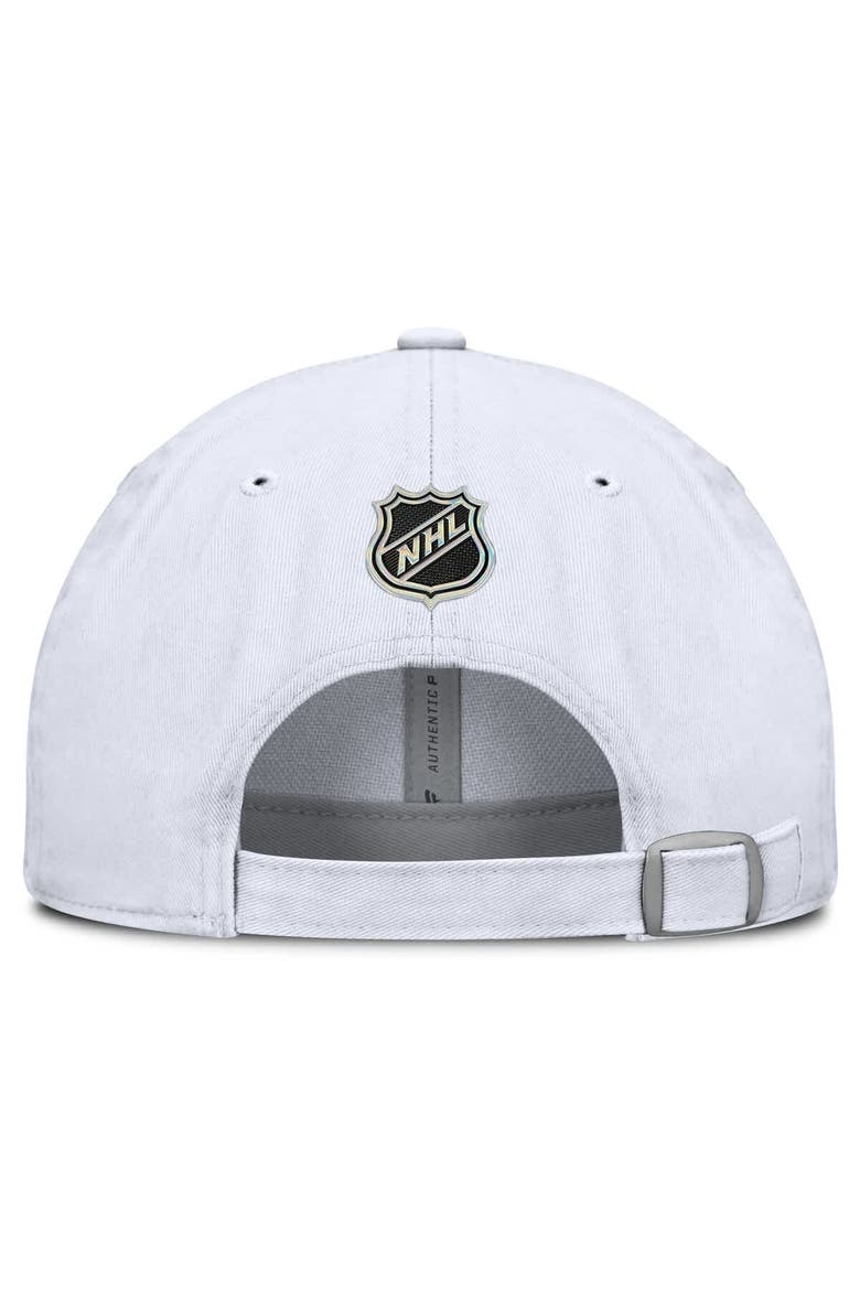 Men's Fanatics  White New Jersey Devils Authentic Pro Hockey Fights Cancer Adjustable Hat, Alternate, color, White