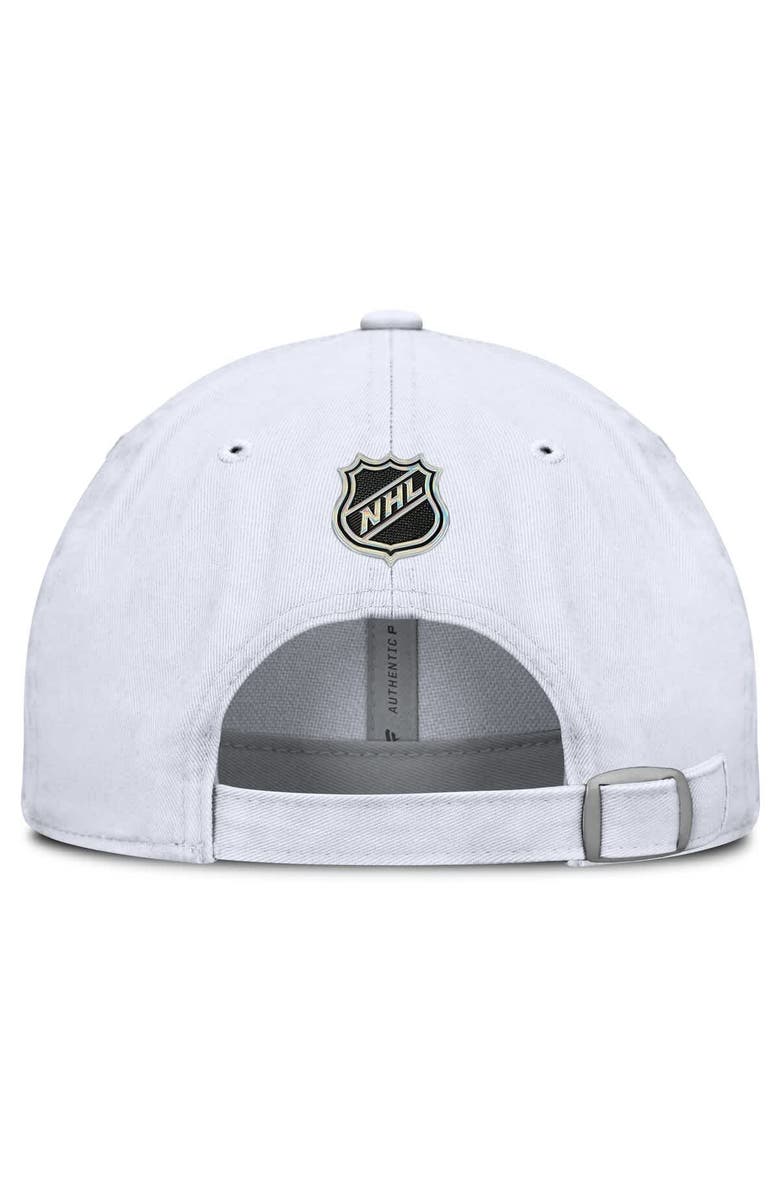 FANATICS Men's Fanatics  White New Jersey Devils Authentic Pro Hockey Fights Cancer Adjustable Hat, Alternate, color, White