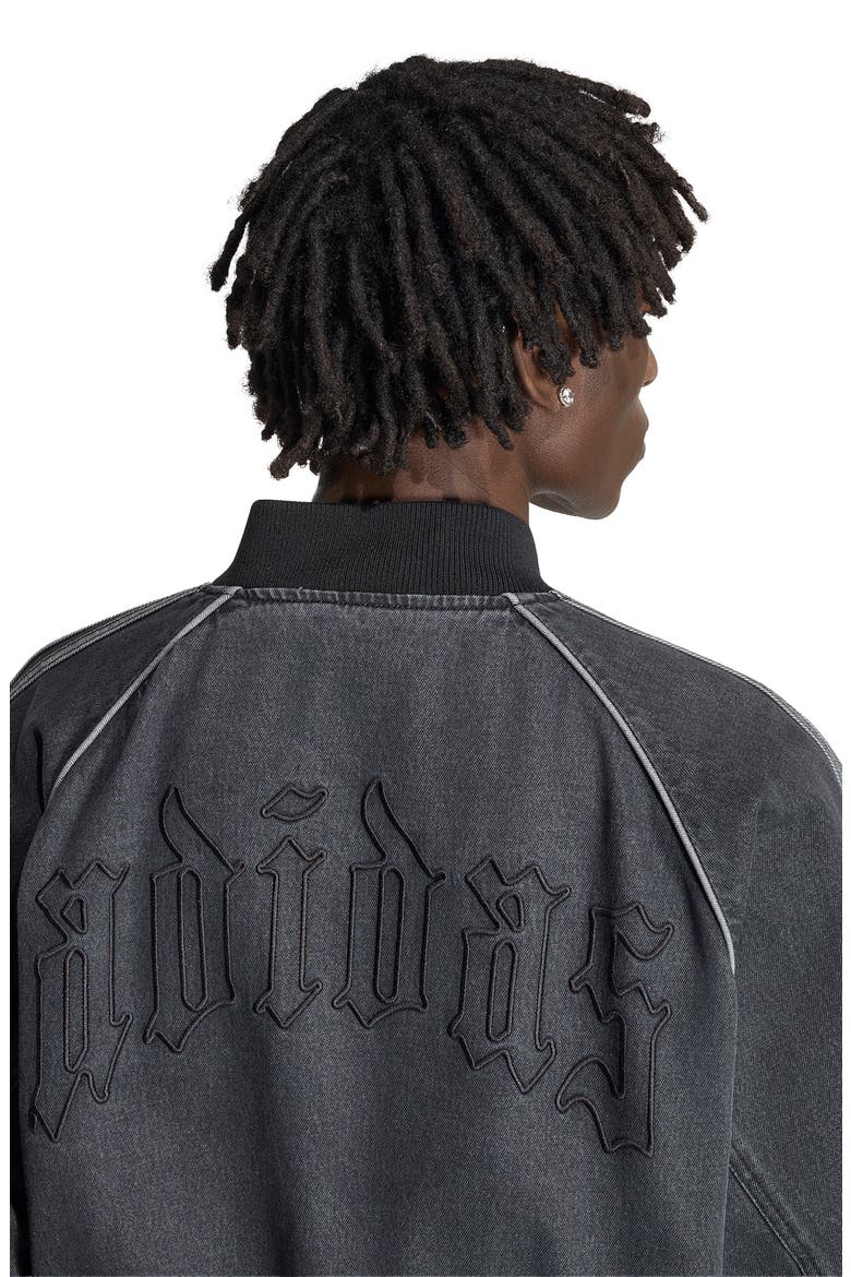 Adicolor Denim Track Jacket, Alternate, color, TRUE BLACK DENIM