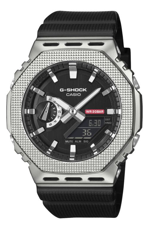 G-shock G-steel 5600 Series Gm-5600m-1 Ana-digi Resin Strap Watch, 49.3mm X 44.4mm In Black