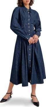 FREEMARKET Long Sleeve Midi Dress