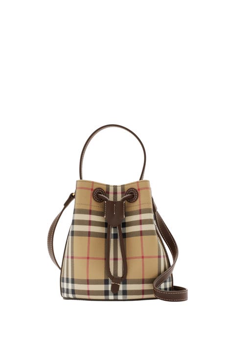 Mini Check Bucket Bag