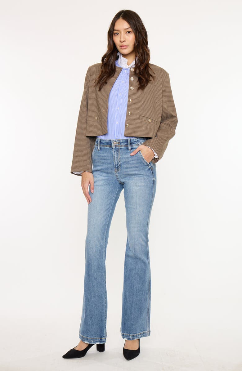 KanCan Bailey High Rise Flare Jeans, Alternate, color, Medium Dark