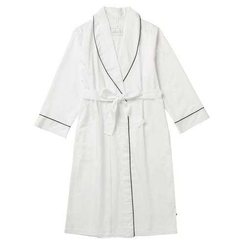 The Cat's Pajamas Luxe Pima Shawl Collar Robe In White