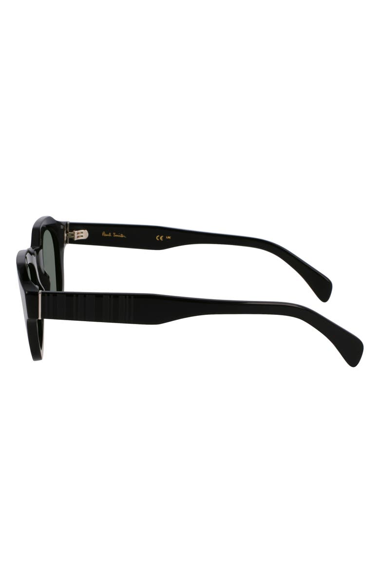 Paul Smith Lyford 48mm Small Modified Rectangular Sunglasses, Alternate, color, Black