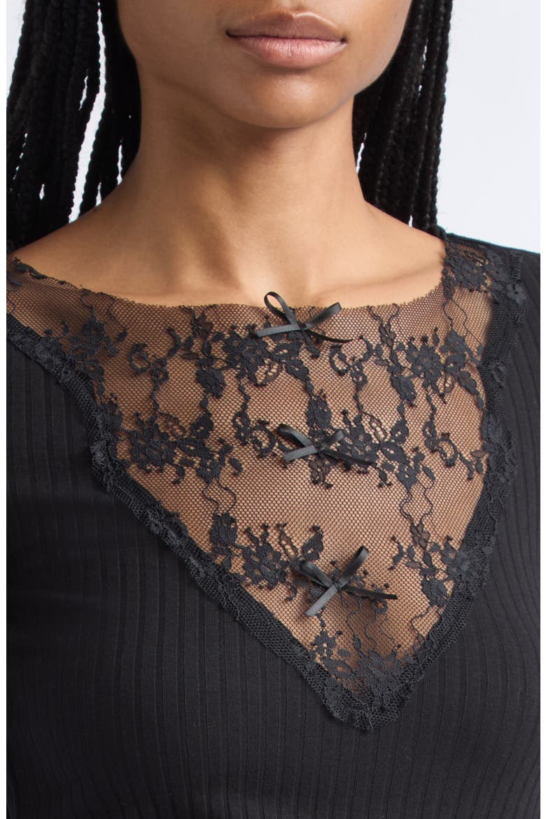 Reed Long Sleeve Cutout T-Shirt, Alternate, color, BLACK