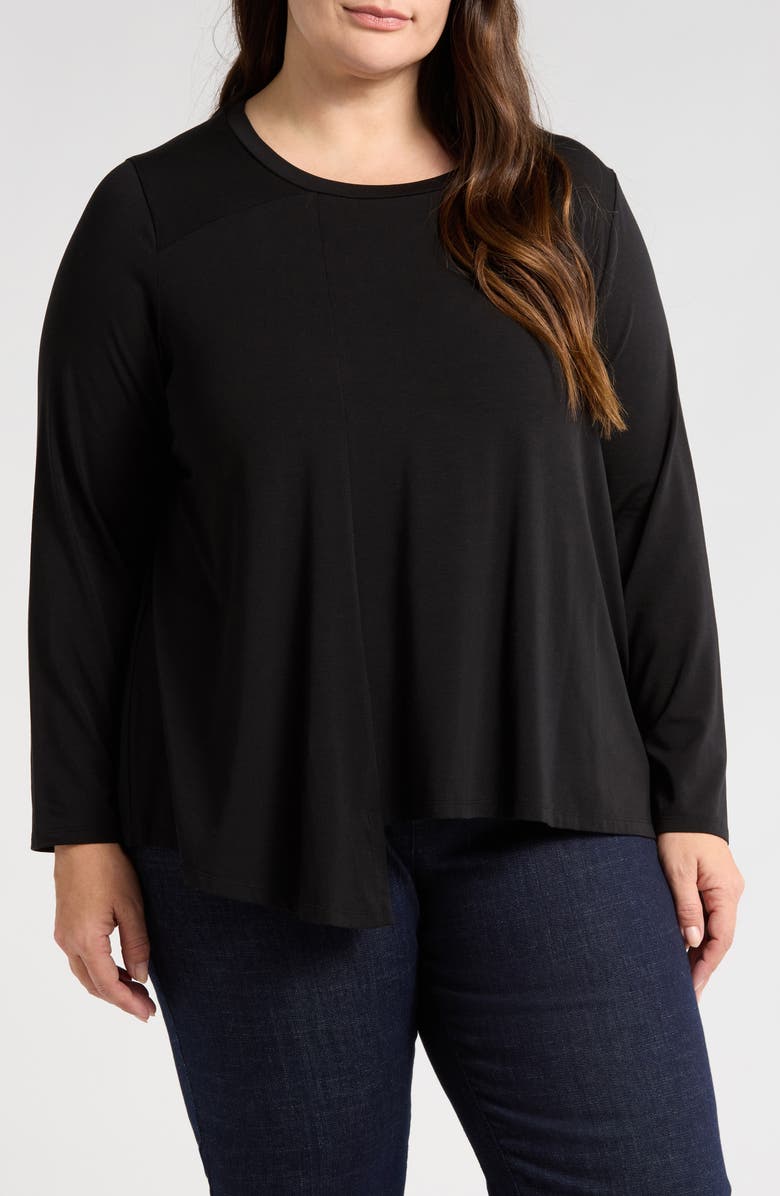 Eileen Fisher Asymmetric Knit Top, Main, color, 