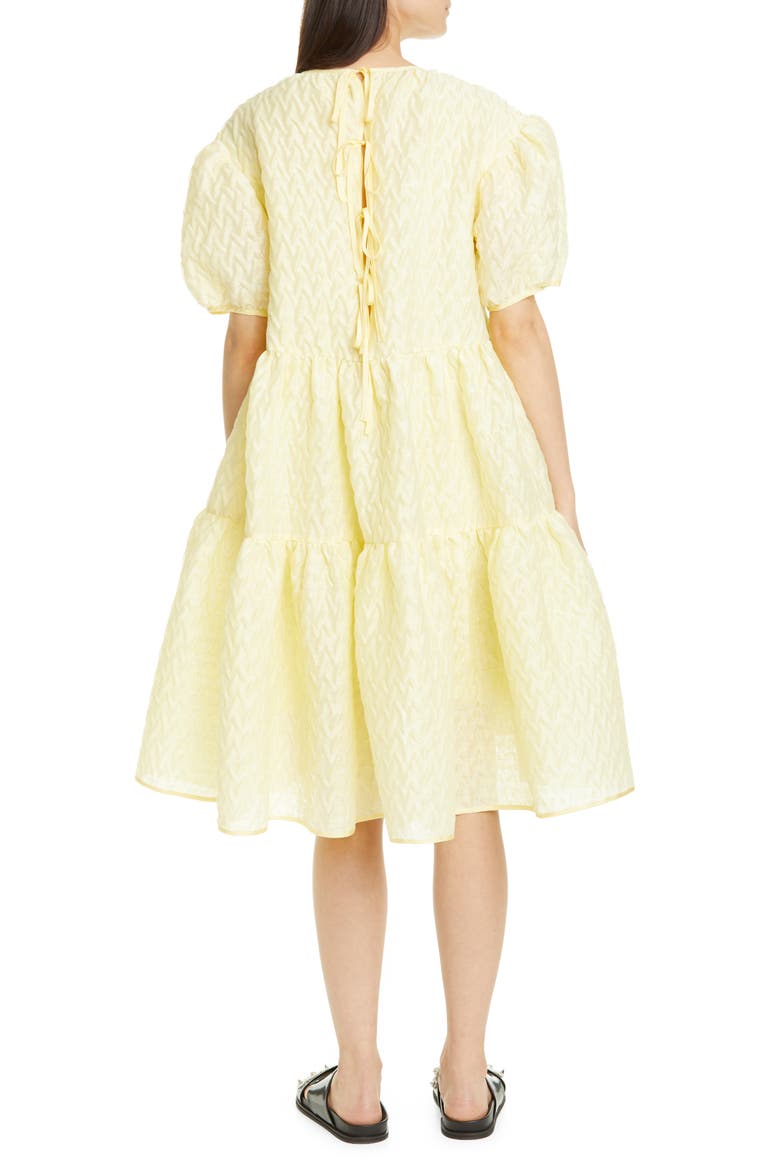 Effie Textured Linen Blend Dress, Alternate, color, YELLOW