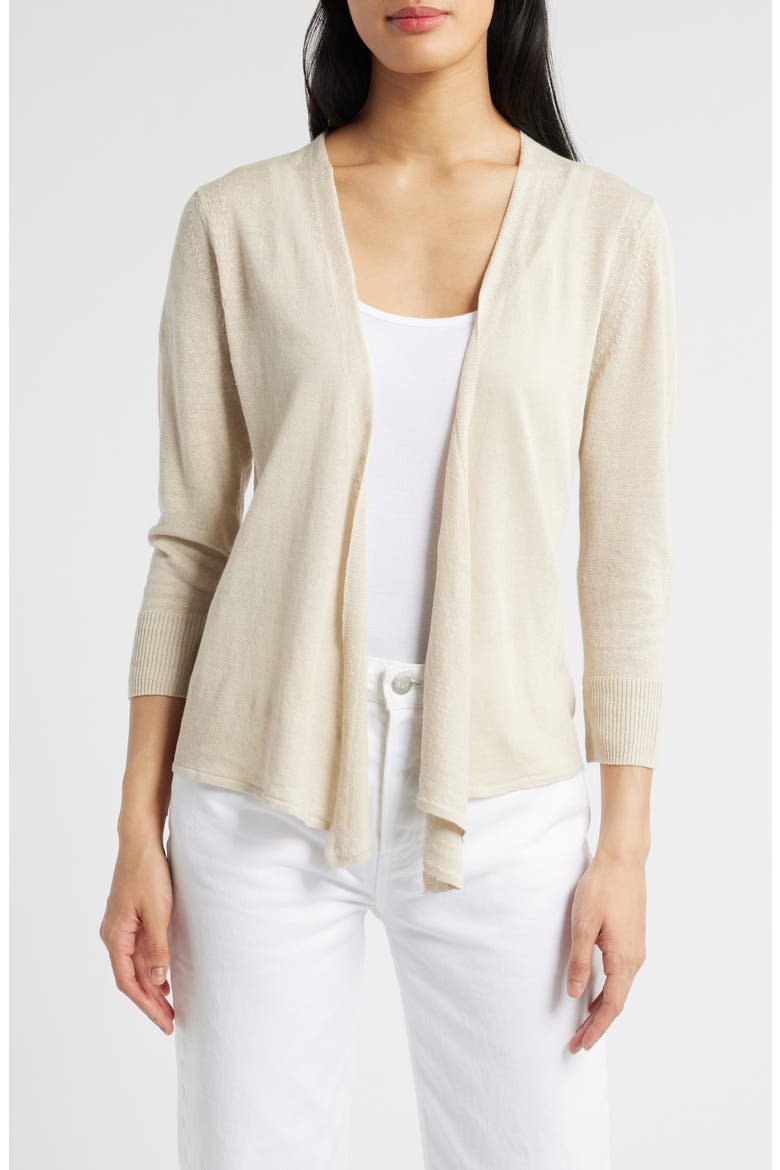 Addison Linen Blend Cardigan, Main, color, PURE KHAKI