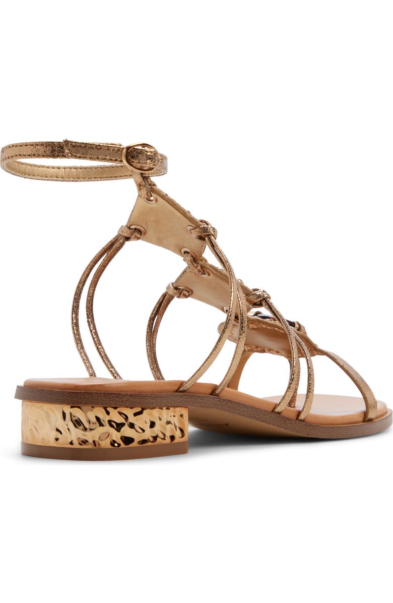 ALDO Sandjewel Cage Sandal, Alternate, color, Gold
