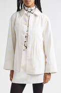 Marimekko Ladonta Unikko Jacquard Oversize Faille Shirt Jacket