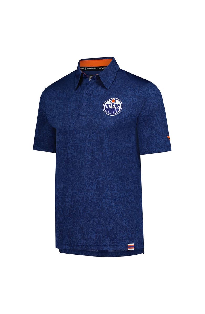 FANATICS Men's Fanatics  Royal Edmonton Oilers Authentic Pro Jacquard Polo, Alternate, color, Royal