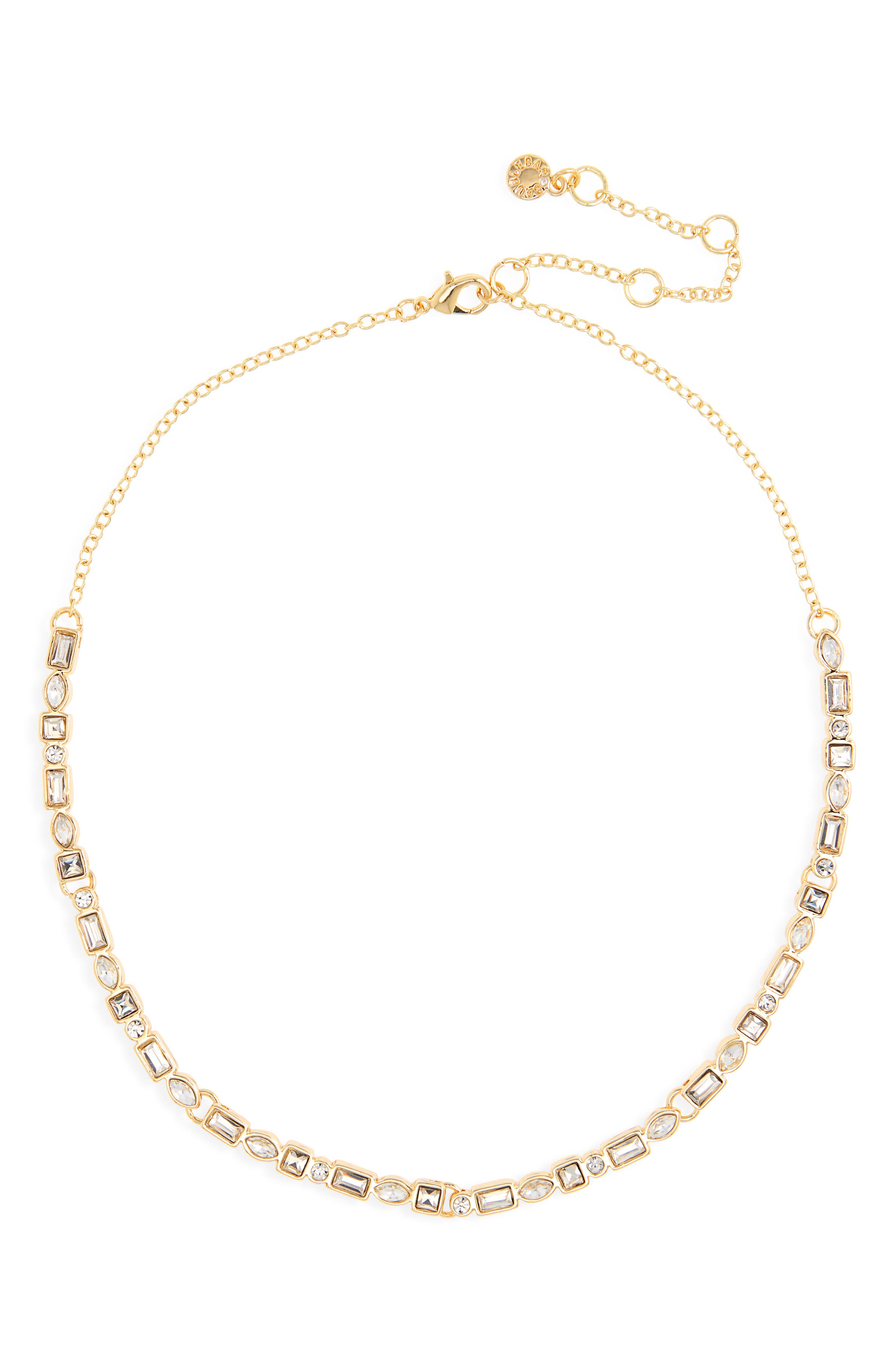 BaubleBar Mixed Crystal Frontal Necklace