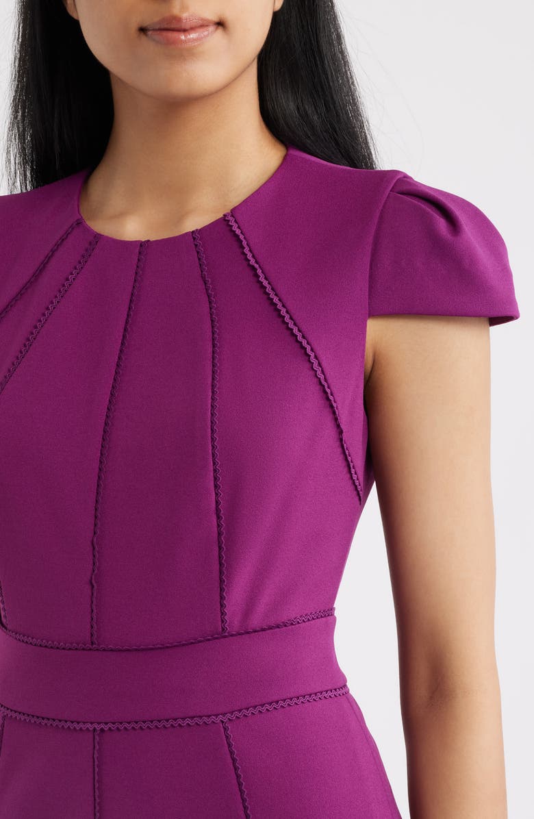 Anne Klein Cap Sleeve Sheath Dress, Alternate, color, Beet