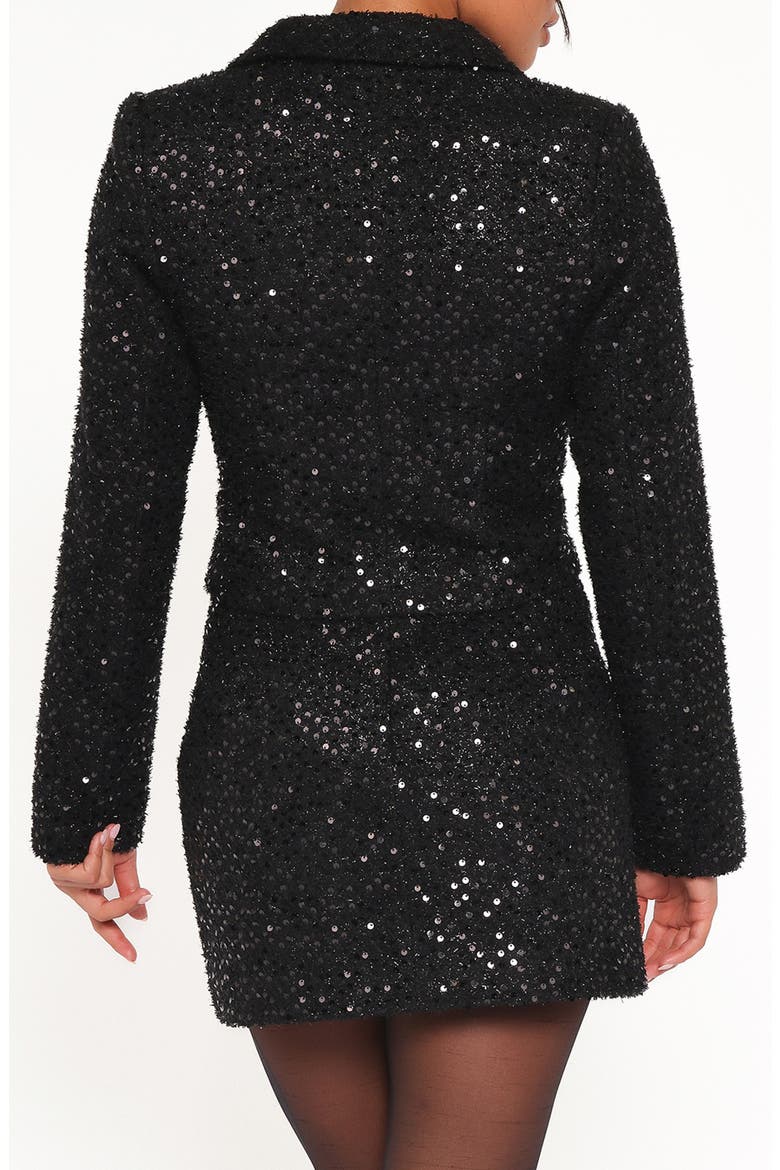 Valentina Sequin Crop Blazer, Alternate, color, BLACK SEQUIN